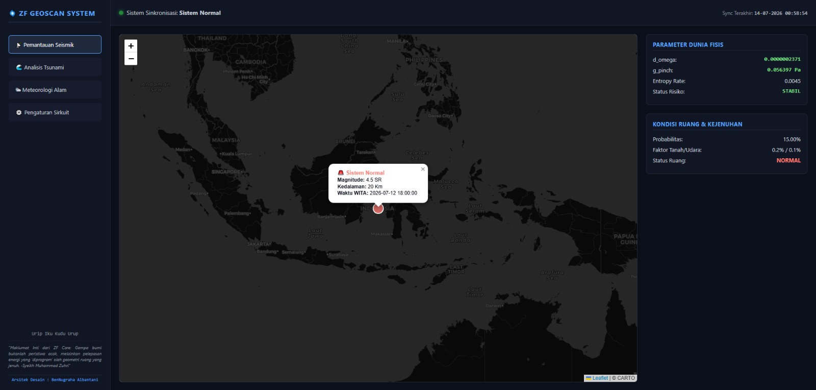Ben Nugraha Perkenalkan ZF Geoscan, Klaim Bisa Analisis Potensi Gempa Sebelum Terjadi